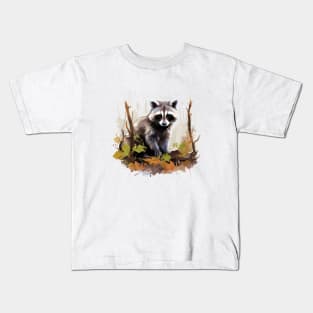 Cute Raccoon Lovers Kids T-Shirt